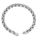 Big Daddy 8MM Silver Steel Franco Box Chain Bracelet - Bracelet