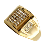Big Daddy Bling Square Gold Ring - Ring