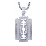Big Daddy Diamond Iced Out Razor Pendant - Pendant
