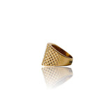 Big Daddy Iced Pave Square Gold Ring - Ring