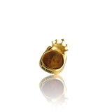 Big Daddy Lion Head Crown Gold Ring - Ring