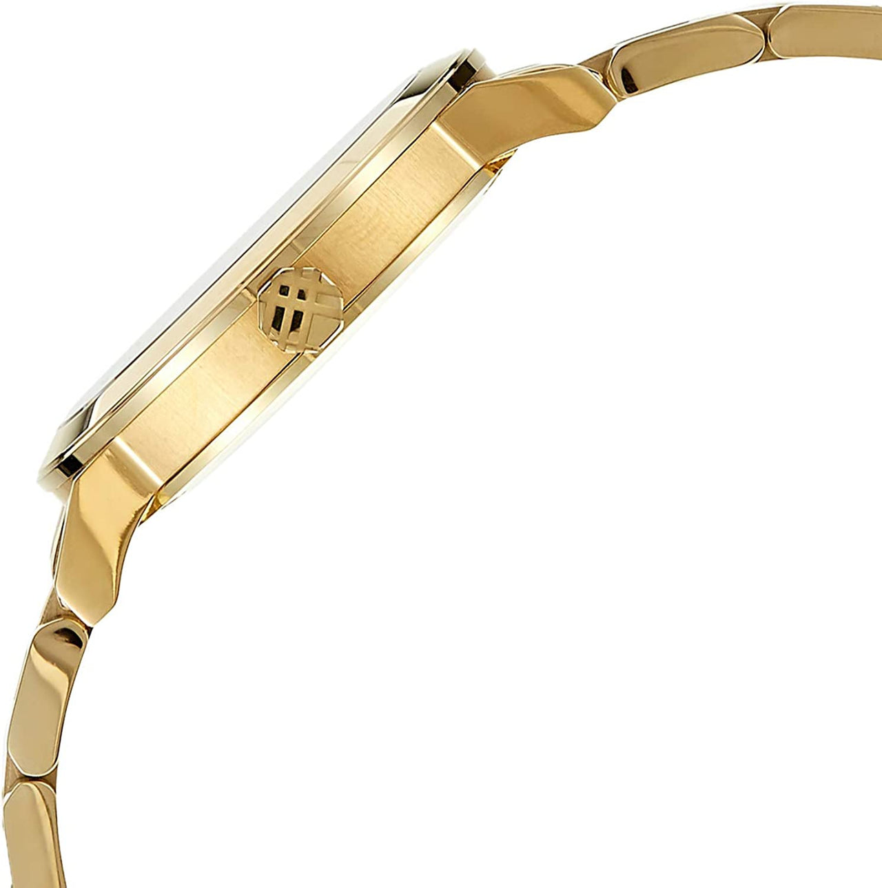 Burberry BU9003 yellow gold-plated stainless steel bracelet side profile view