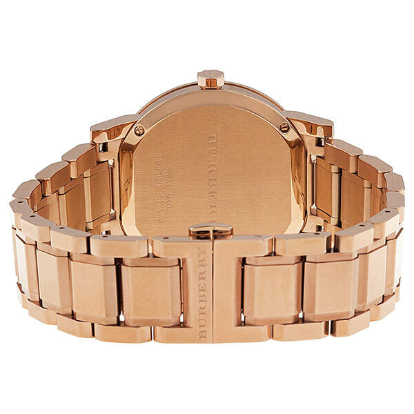 Burberry The City BU9005 rose gold stainless steel case back view