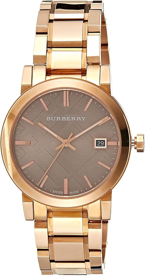 Burberry The City BU9005 rose gold stainless steel watch with sunray brown dial