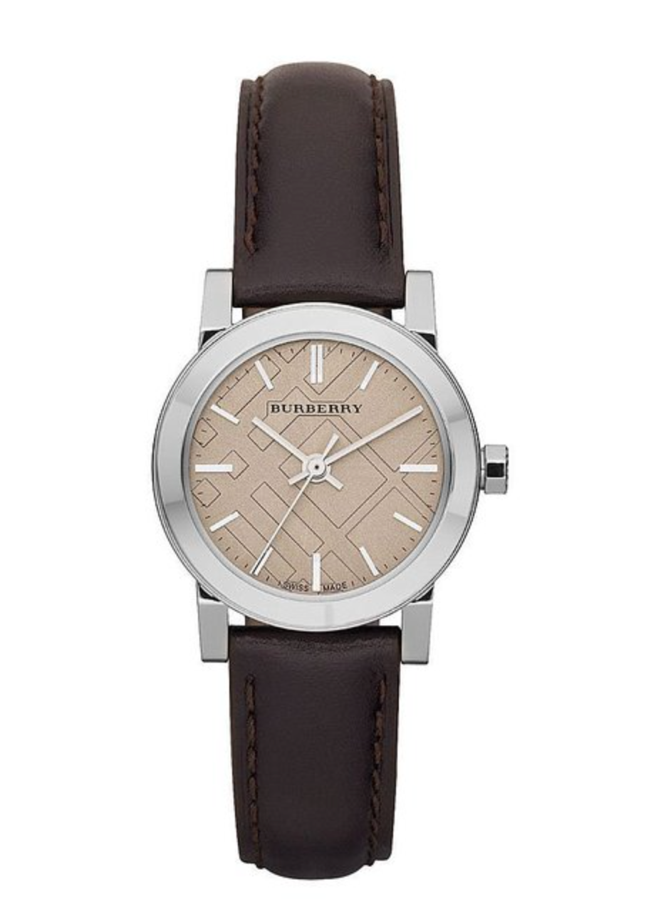 Burberry The City Nova women's watch with brown dial and brown leather strap