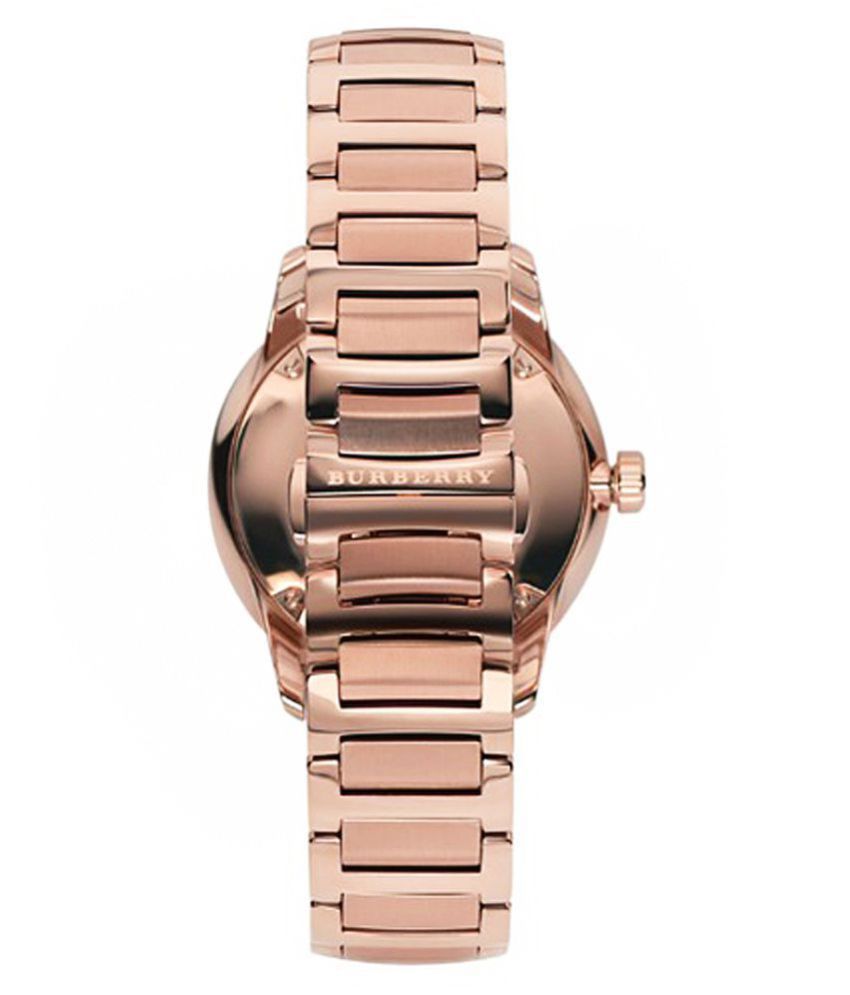 Burberry The Classic Small Seconds Rose Dial Rose Gold Stainless Steel Men's Watch BU10013