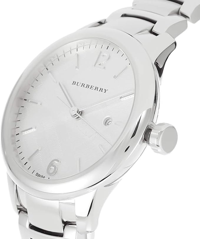 Burberry The Classic Beige Textured Dial White Dial Silver Stainless Steel Women's Watch Watch BU10108