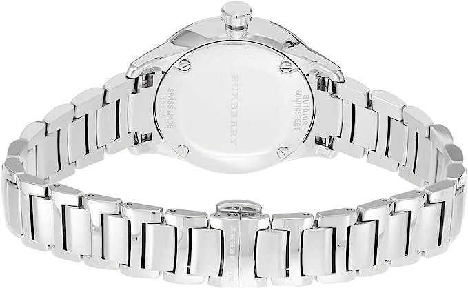 Burberry The Classic Beige Textured Dial White Dial Silver Stainless Steel Women's Watch Watch BU10108