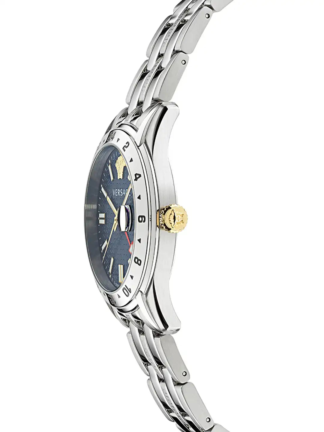 Versace Greca Time GMT Quartz Blue Dial Men's Watch VE7C00523