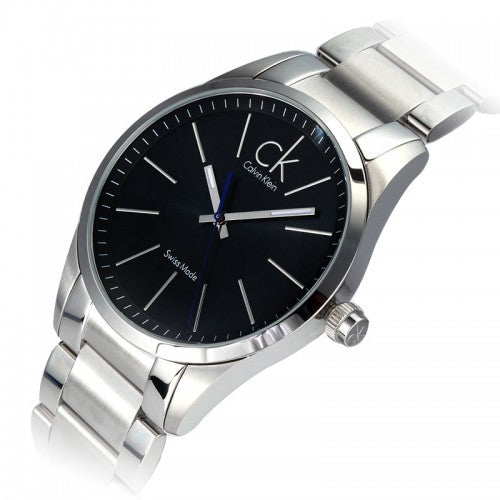Calvin Klein Bold Grey Dial Black Stainless Steel Strap Watch K2241107