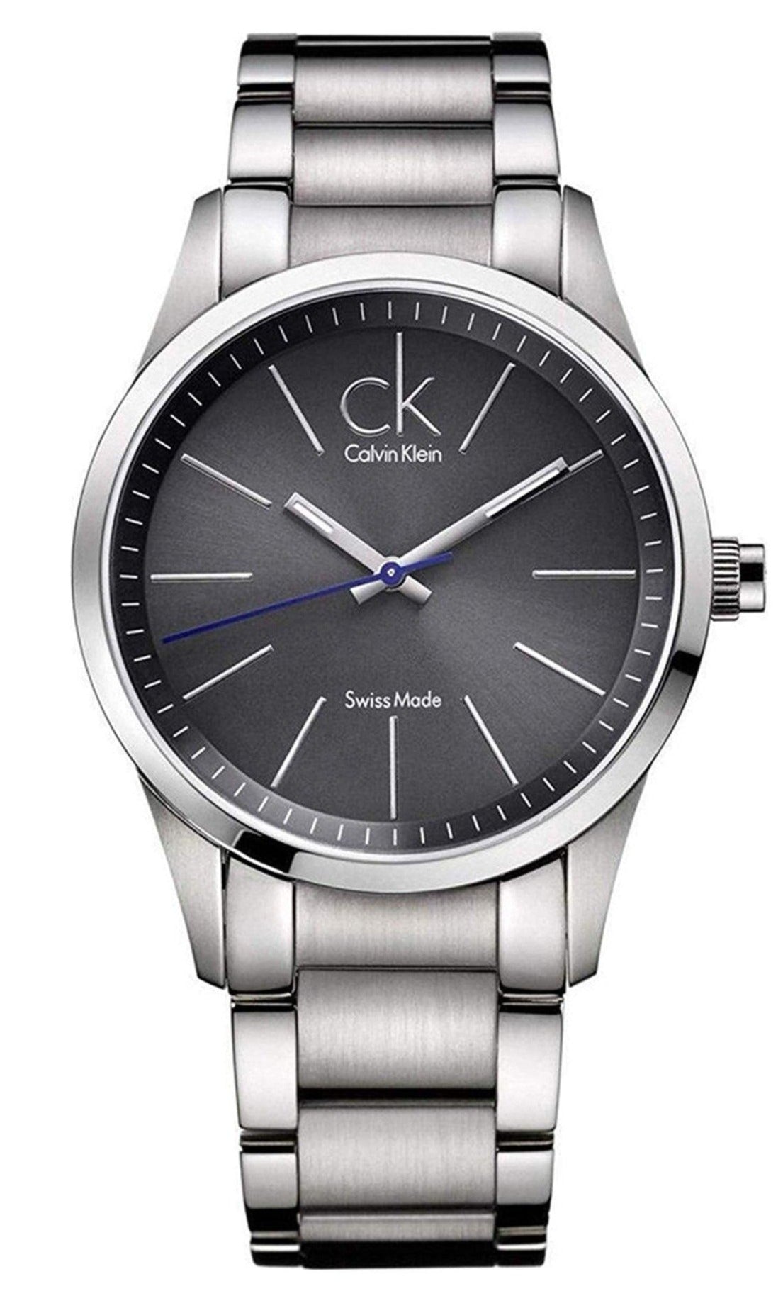 Calvin Klein Bold Grey Dial Black Stainless Steel Strap Watch K2241107