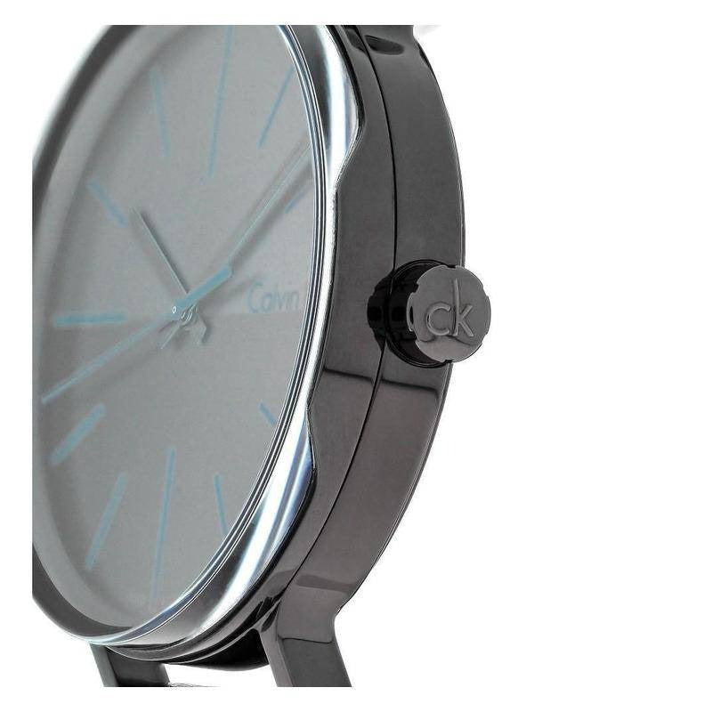 Side profile view of Calvin Klein Boost watch showing case and crown detail