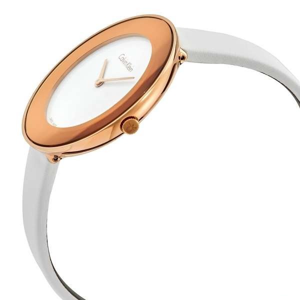 Calvin Klein Chic White Leather Women's Watch K7N236K2