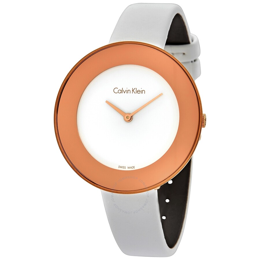 Calvin Klein Chic White Leather Women's Watch K7N236K2