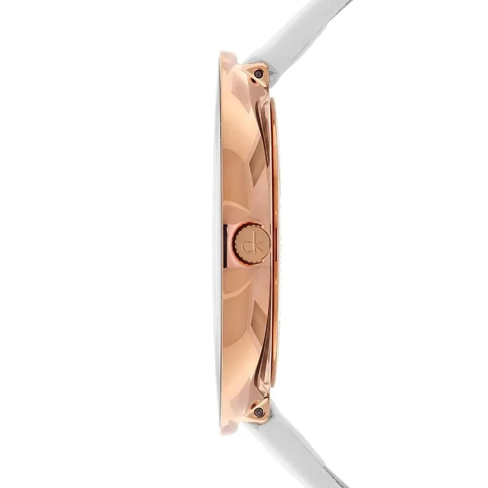 Calvin Klein Chic White Leather Women's Watch K7N236K2