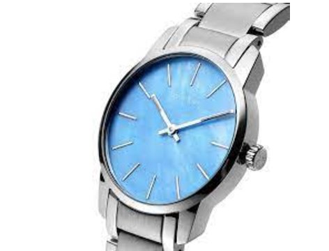 Calvin Klein City Blue Mother Of Pearl Dial Ladies Steel Watch K2G2314X