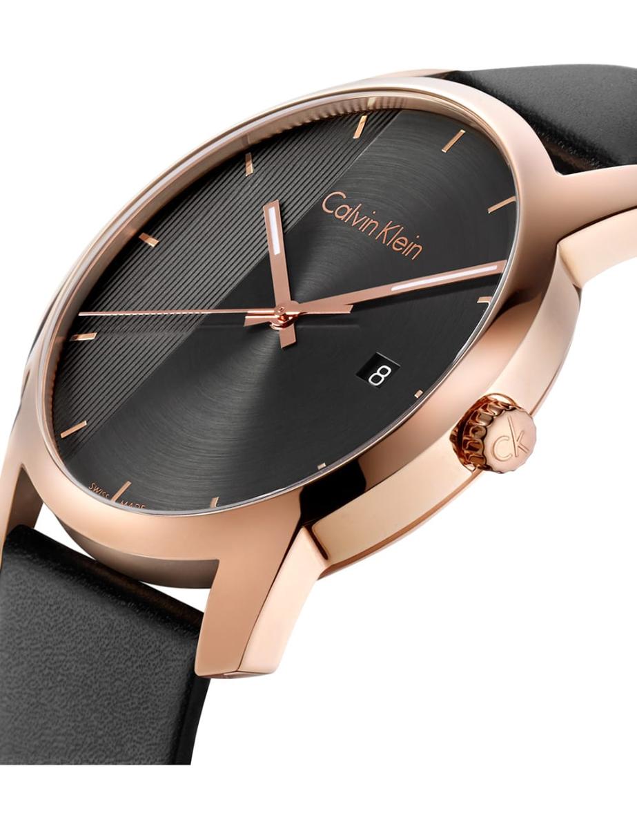 Calvin Klein City Quartz Ebony Black Dial Unisex Watch K2G2G6C3