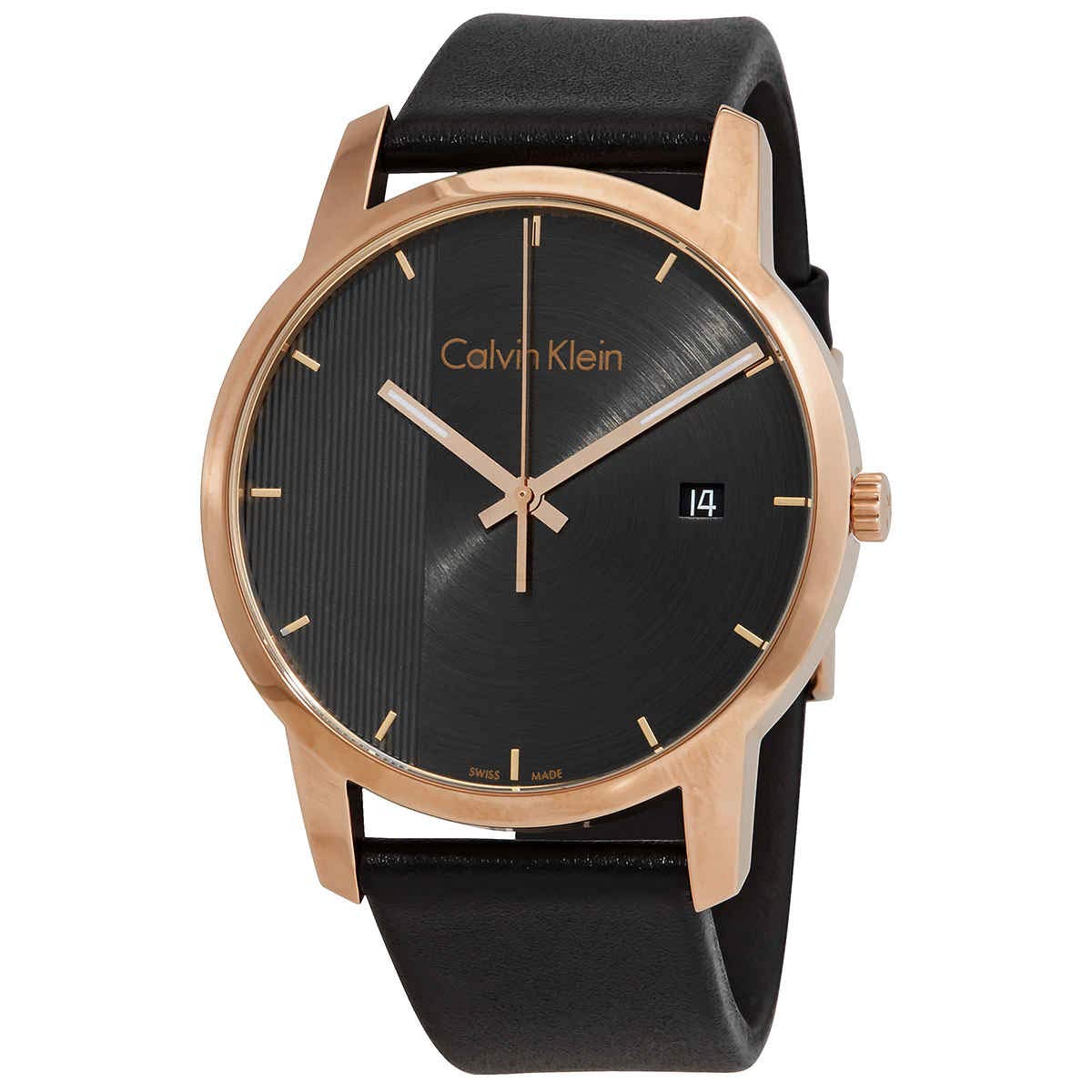 Calvin Klein City Quartz Ebony Black Dial Unisex Watch K2G2G6C3