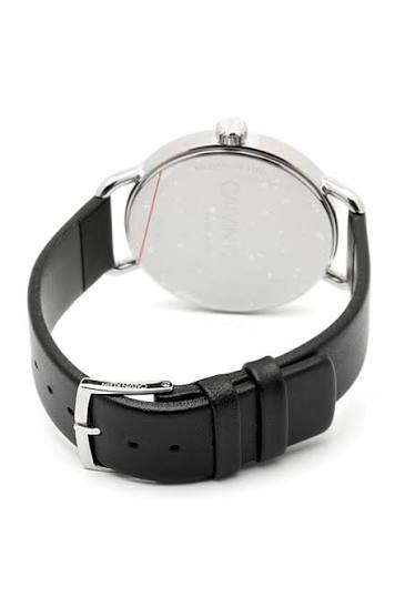 Calvin Klein Evan Black Dial Black Leather Strap Watch for Men - K7B211CZ