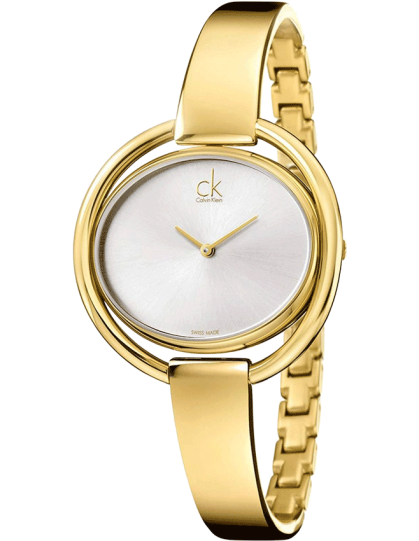 Calvin Klein Impetuous K4F2N516 gold watch with oval dial and gold bracelet