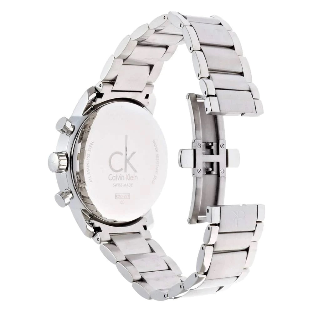 Calvin Klein Men's 45mm Silver Steel Bracelet & Case Mineral Watch K2G27143