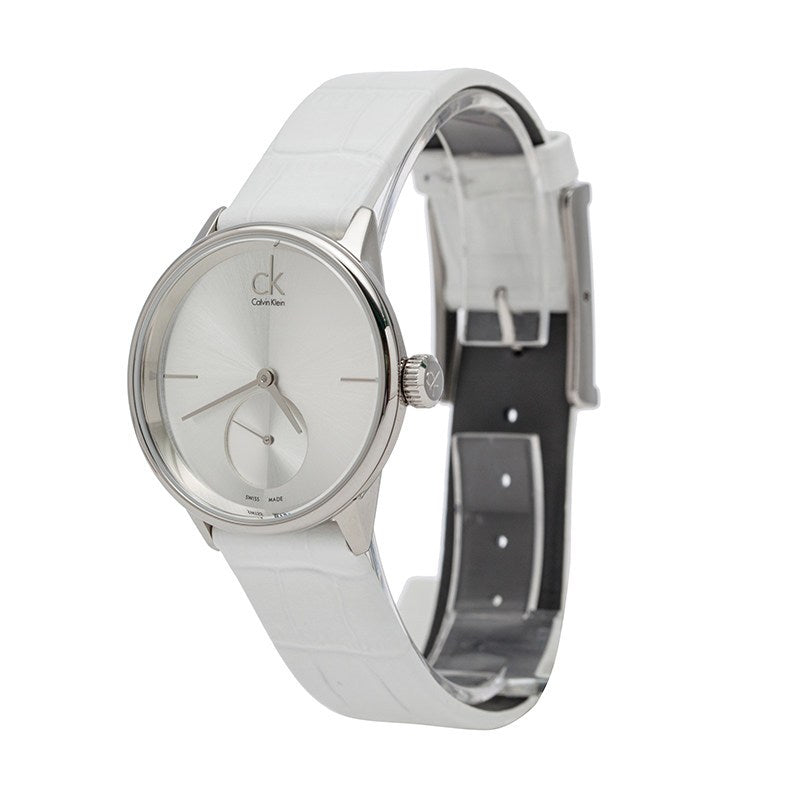 Calvin Klein Women's Silver/White Watch K2y231k6