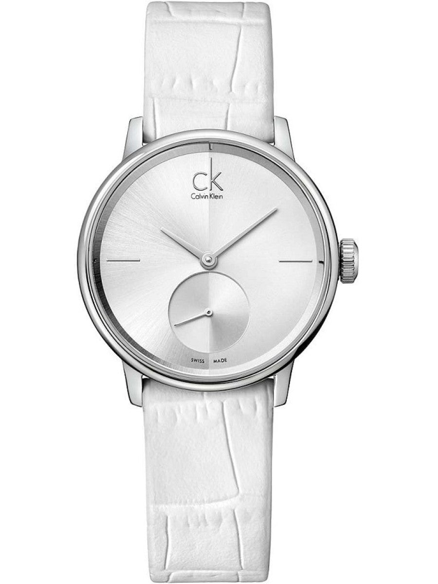 Calvin Klein Women's Silver/White Watch K2y231k6