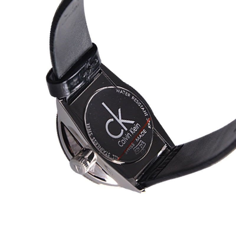 Calvin Klein Grey Dial Black Leather Strap Watch for Women - K2Y2Y1CU