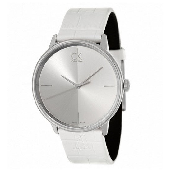 Calvin Klein Accent white leather strap Ladies watch - K2Y2Y1K6