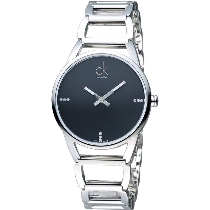 Calvin Klein K3G2312S women's watch worn on wrist showing dial and bracelet