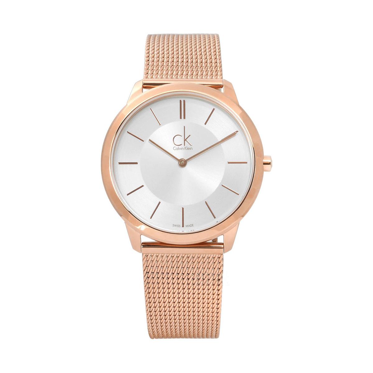 Calvin Klein K3M21626 men's rose gold watch with minimalist dial design