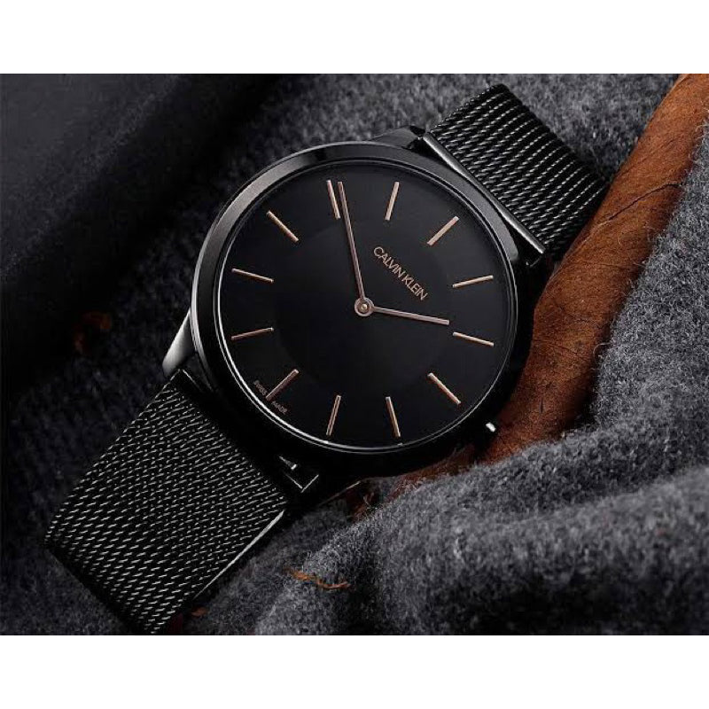 Calvin Klein Black Dial Stainless Steel Strap Ladies Watch K3M23421