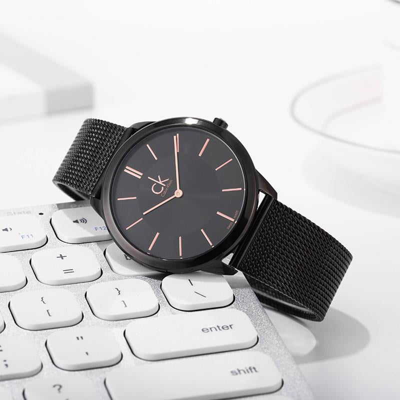 Calvin Klein Black Dial Stainless Steel Strap Ladies Watch K3M23421