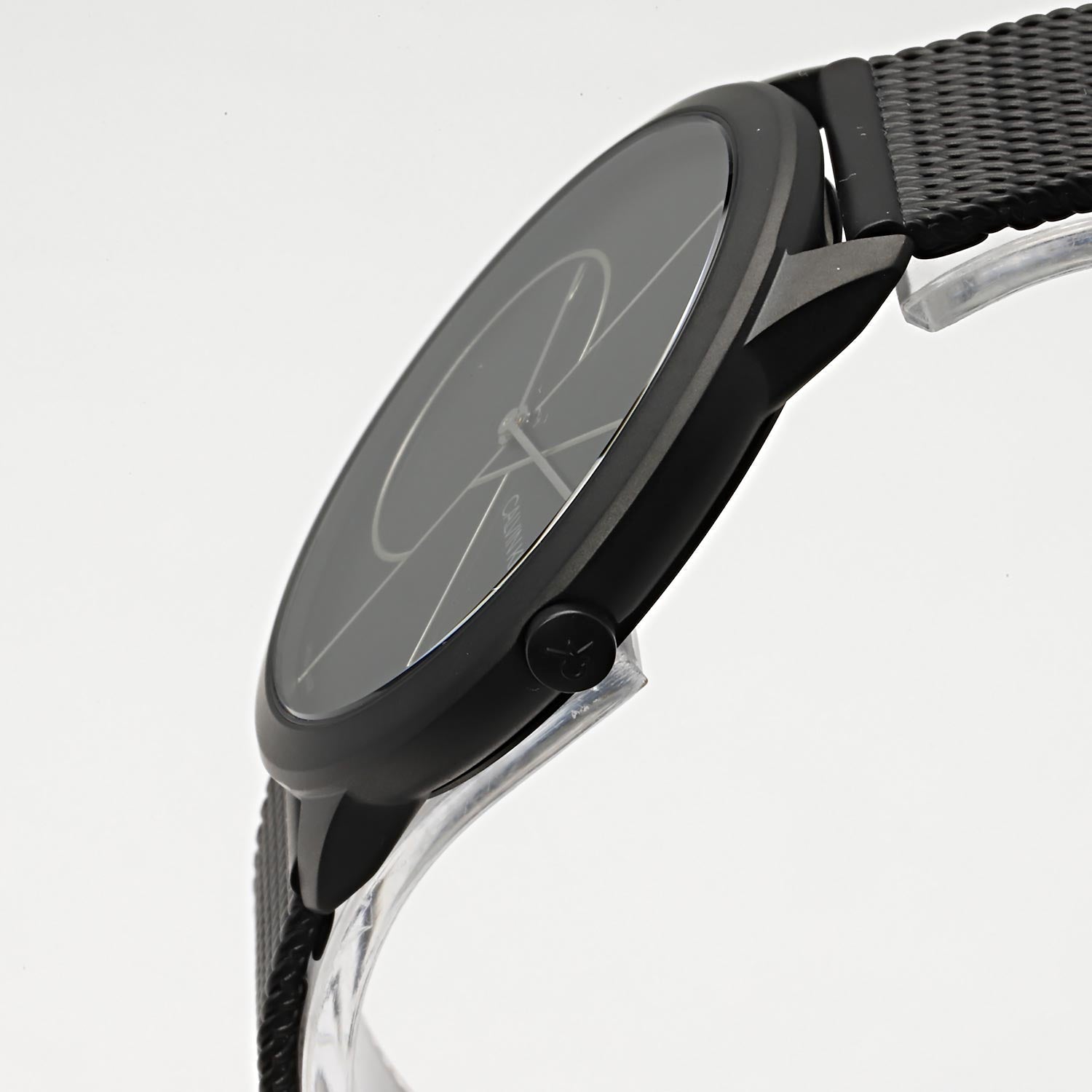 Calvin Klein Minimal Quartz Black Dial Milanese Stainless Steel Bracelet Mens Watch K3M5145X