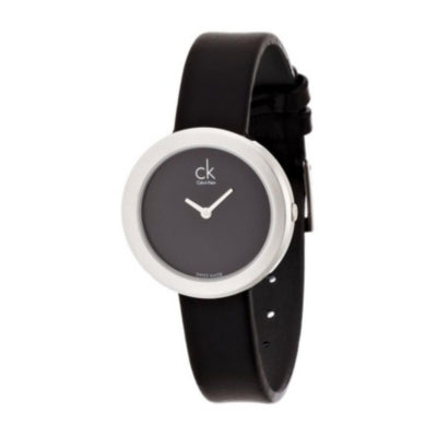 Calvin Klein Black Leather Strap Women's Watch - K3N231C1