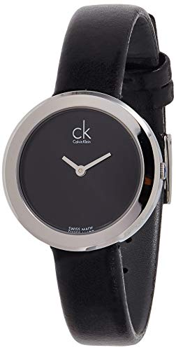 Calvin Klein Black Leather Strap Women's Watch - K3N231C1