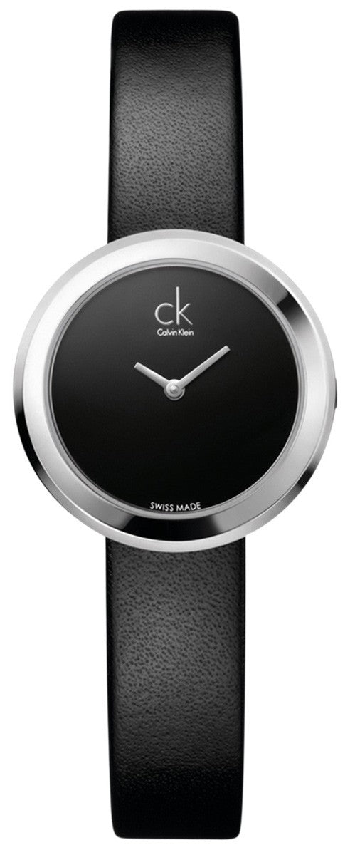 Calvin Klein Black Leather Strap Women's Watch - K3N231C1