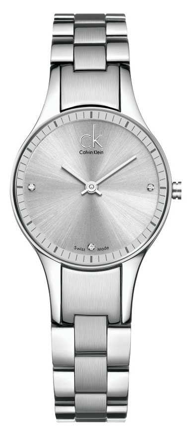 Calvin Klein Simplicity women's watch with silver dial and silver stainless steel strap