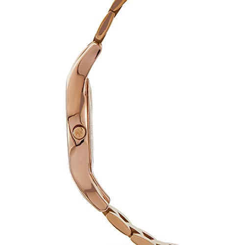 Close-up of Calvin Klein K4323520 rose gold-tone stainless steel bracelet with fold clasp