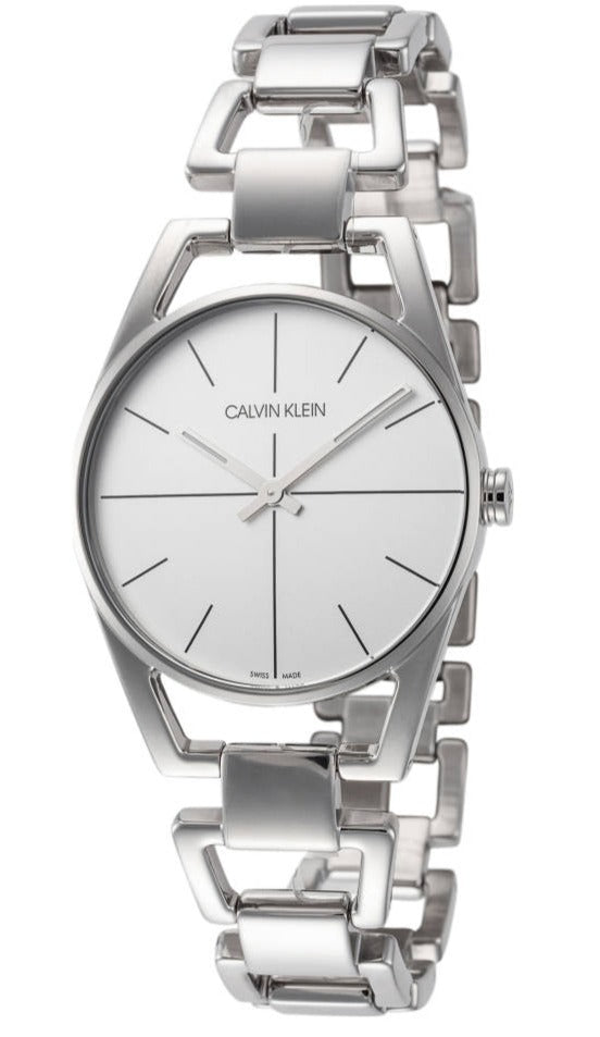 Calvin Klein Dainty women's watch with silver dial and silver steel strap