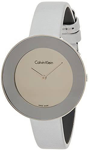 Calvin Klein Chic Silver Tone Leather Dial Women's Watch K7N23UP8