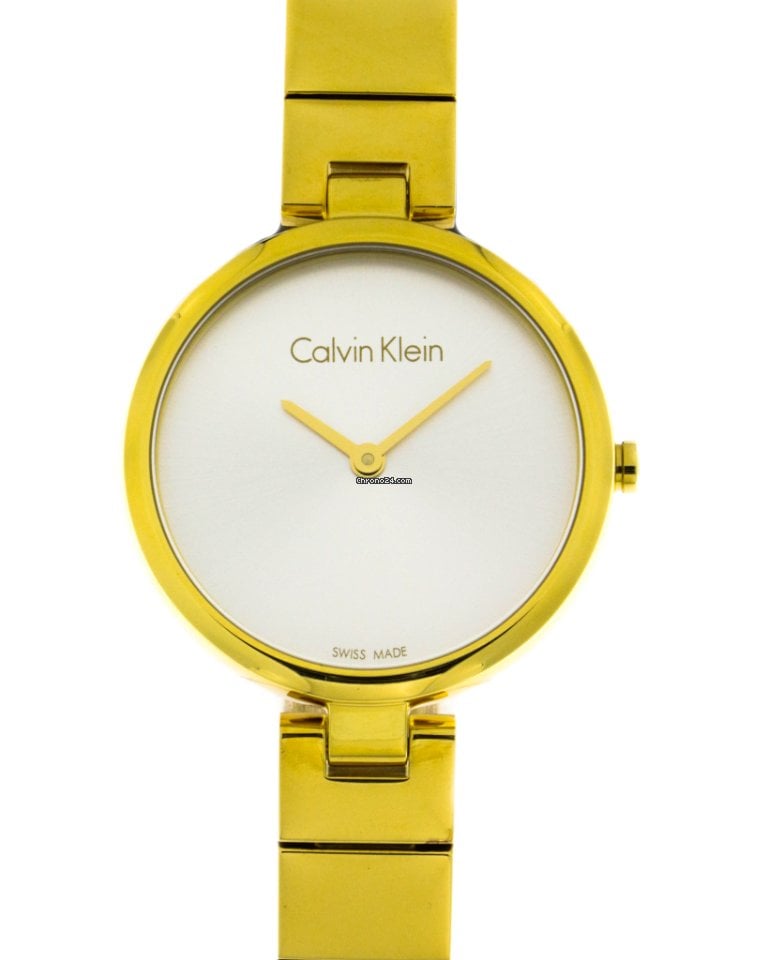Calvin Klein Quartz Silver Dial Gold Women's Watch K8G23546