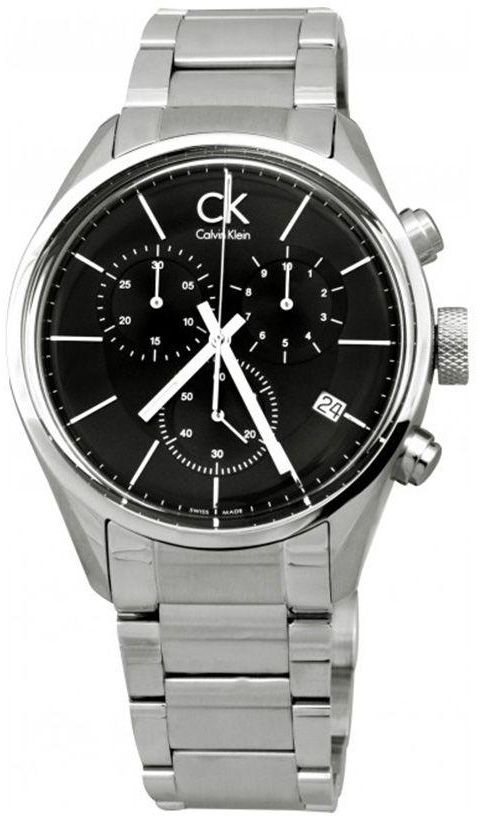 Calvin Klein Masculine chronograph watch with three subdials and date window