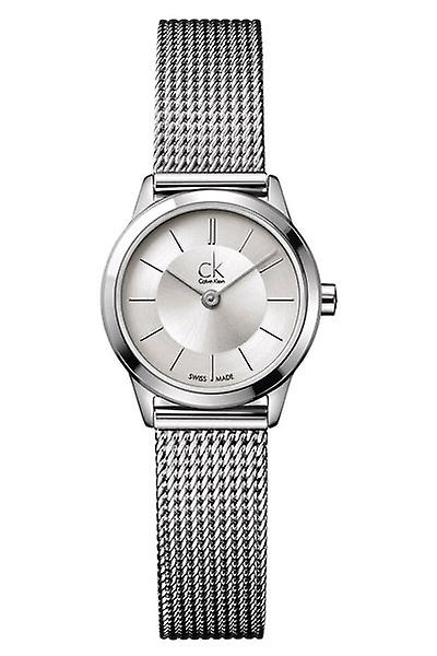 Calvin Klein Minimal K3M22126 stainless steel watch with silver dial and mesh bracelet