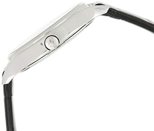 Side view detail of Calvin Klein Minimal watch case and crown