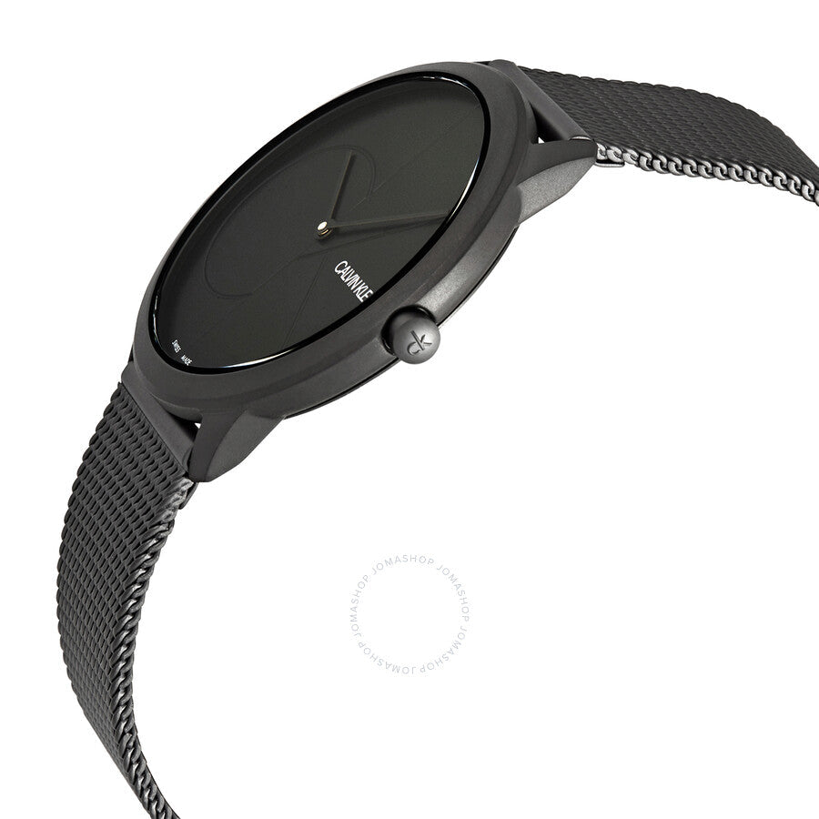 Calvin Klein Minimal Black Dial Black Mesh Bracelet Watch for Men - K3M514B1 K3M514B1 - Image 8