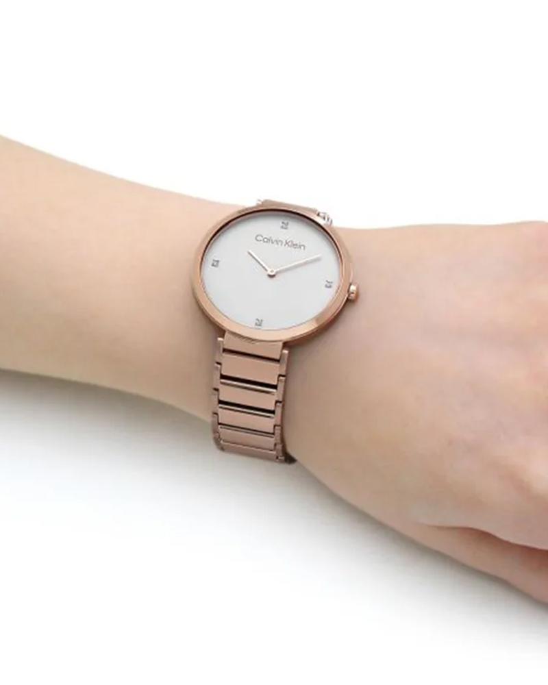 Calvin Klein MINIMALISTIC White Dial Gold Women's Watch 25200135