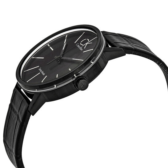 Calvin Klein Post Minimal watch side profile view showing case and strap
