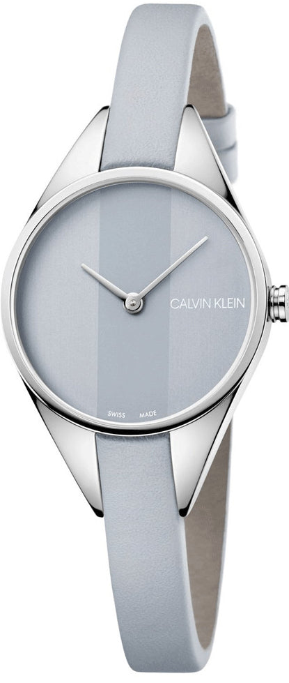 Calvin Klein Rebel ladies watch with light grey dial and silver stainless steel case