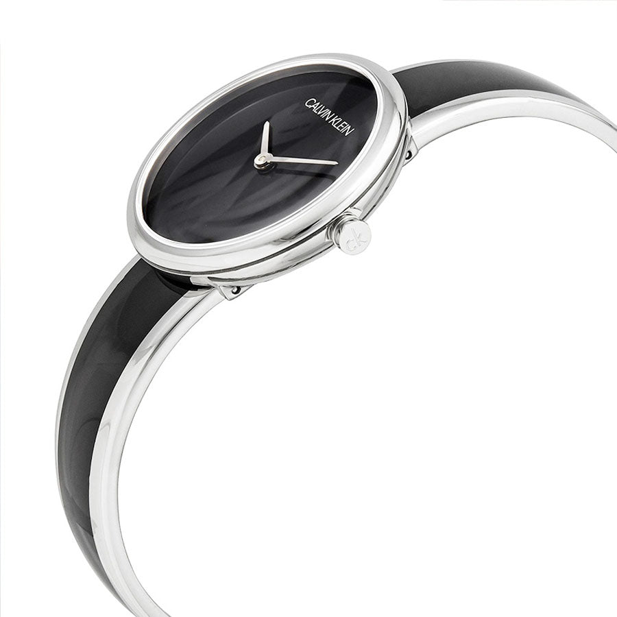 Calvin Klein Seduce K4E2N111 women's watch on wrist, two-tone strap detail